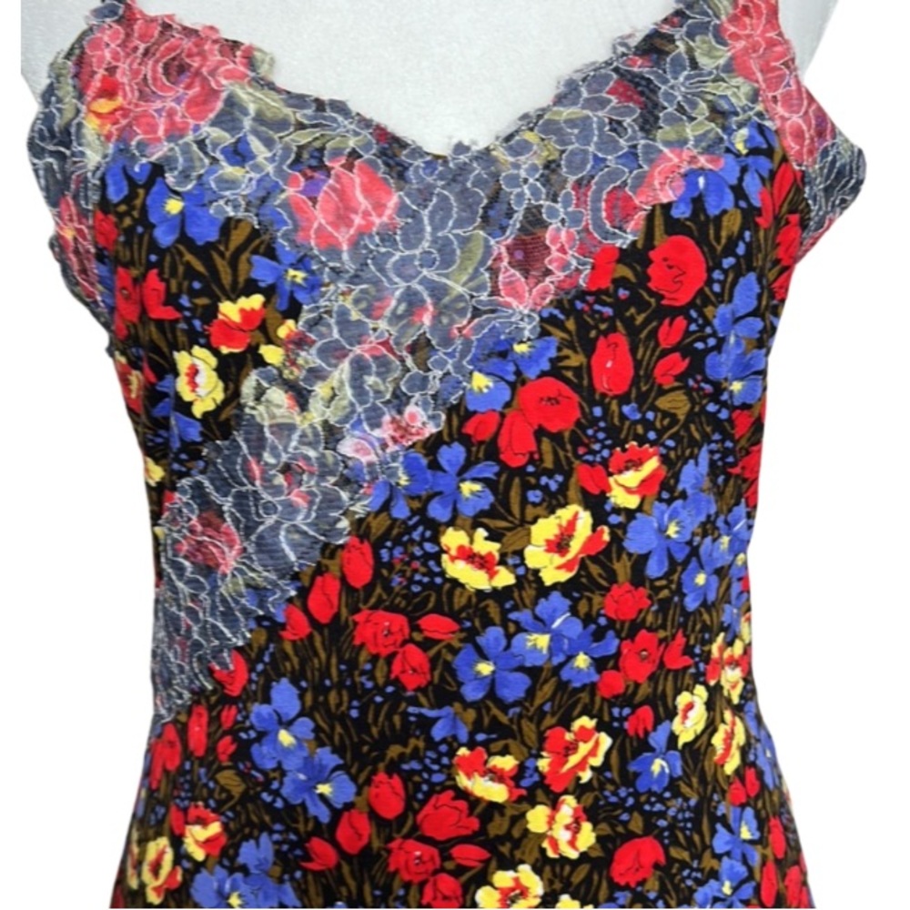 ❤️ Vintage Mariella Burani Per AMULETI Floral Tank Dress - Picture 7 of 15